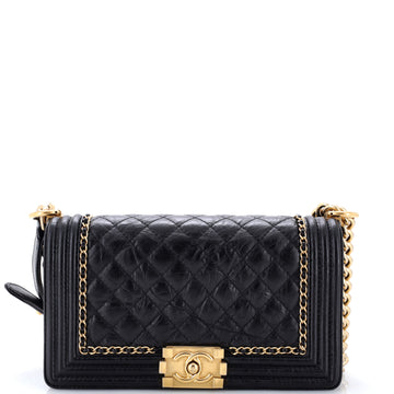 Chanel Jacket Boy Flap Bag Quilted Aged Calfskin Old Medium