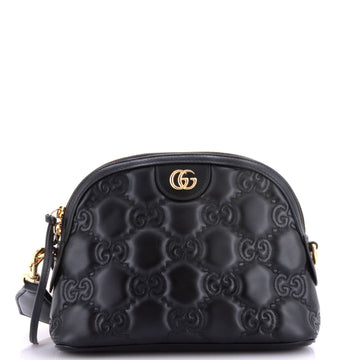 Gucci Dome Chain Zip Shoulder Bag GG Matelasse Leather Small