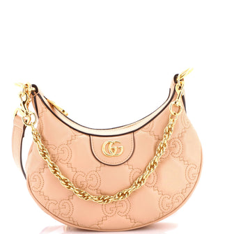 Gucci Half Moon Hobo GG Matelasse Leather Mini