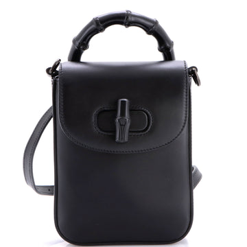 Gucci Bamboo Top Handle Backpack Leather Mini