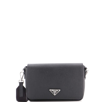 Prada Flap Messenger Bag Saffiano Leather