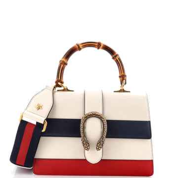 Gucci Dionysus Bamboo Top Handle Bag Colorblock Leather Medium