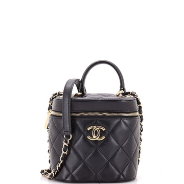 Chanel Trendy CC Top Handle Vanity Case Quilted Lambskin Small