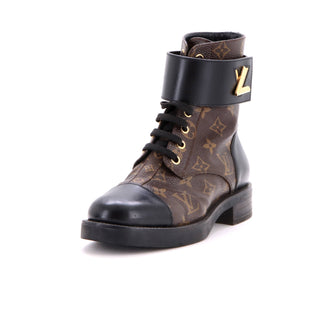 Louis Vuitton Women's Wonderland Flat Ranger Boots Monogram Canvas and Leather