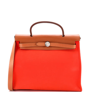 Hermes Herbag Zip Leather and Toile 31