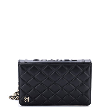 Chanel Book Wallet on Chain Quilted Lambskin