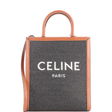 Celine Vertical Cabas Tote Felt with Leather Small