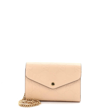 Gucci Envelope Wallet on Chain Guccissima Leather