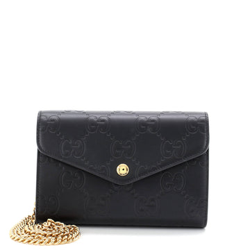 Gucci Envelope Wallet on Chain Guccissima Leather