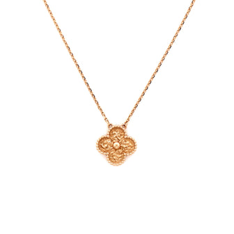Van Cleef & Arpels Vintage Alhambra Pendant Necklace 18K Rose Gold
