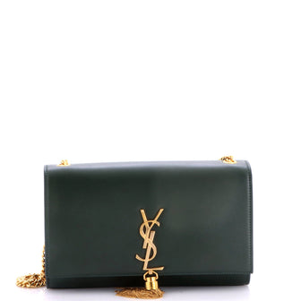 Saint Laurent Classic Monogram Tassel Crossbody Bag Leather Medium