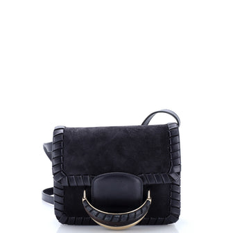 Chloe Kattie Crossbody Bag Whipstitch Suede