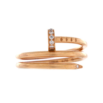 Cartier Juste un Clou Double Ring 18K Rose Gold and Diamonds Small
