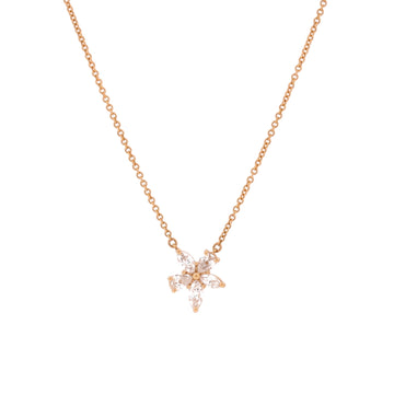 Tiffany & Co. Victoria Mixed Cluster Pendant Necklace 18K Rose Gold with 5 Diamonds