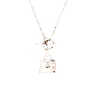 Hermes Amulettes Kelly Pendant NM Necklace Sterling Silver