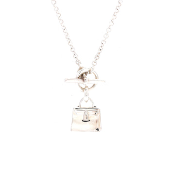 Hermes Amulettes Kelly Pendant NM Necklace Sterling Silver