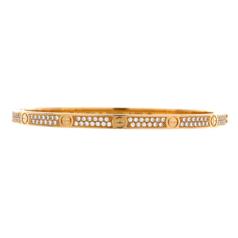 Cartier Love Bracelet 18K Yellow Gold with Pave Diamonds Small