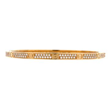 Cartier Love Bracelet 18K Yellow Gold with Pave Diamonds Small