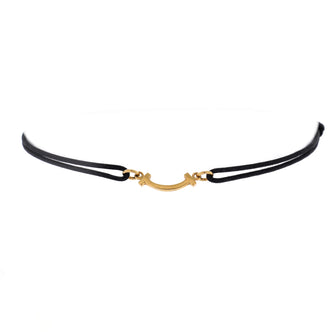 Tiffany & Co. T Smile Bracelet Cord and 18K Yellow Gold