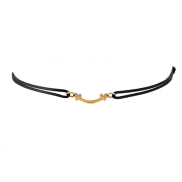 Tiffany & Co. T Smile Bracelet Cord and 18K Yellow Gold