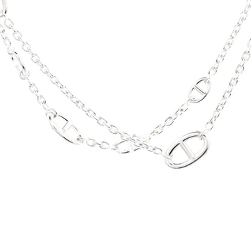 Hermes Farandole Long Necklace Sterling Silver 160