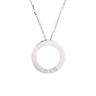 Cartier 3 Diamonds Love Pendant Necklace 18K White Gold and Diamonds