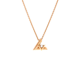Louis Vuitton LV Volt One Pendant Necklace 18K Rose Gold with Diamond Small