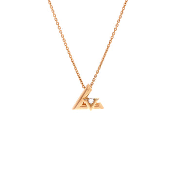 Louis Vuitton LV Volt One Pendant Necklace 18K Rose Gold with Diamond Small