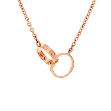 Cartier Love Interlocking Necklace 18K Rose Gold