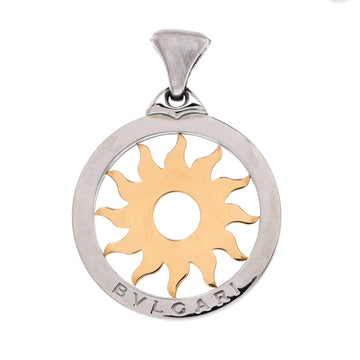 Bvlgari Tondo Sun Pendant Pendant & Charms Stainless Steel with 18K Yellow Gold 43MM