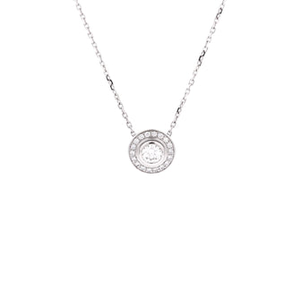 Cartier Cartier D'Amour Pendant Necklace 18K White Gold with Pave Diamonds 0.18-0.29CT