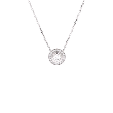 Cartier Cartier D'Amour Pendant Necklace 18K White Gold with Pave Diamonds 0.18-0.29CT