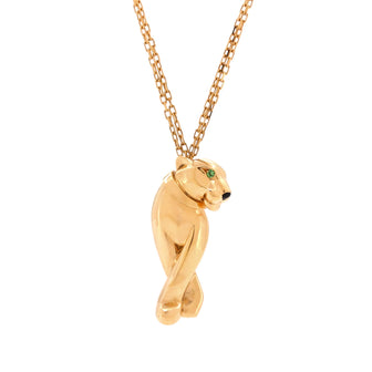 Cartier Panthere de Cartier Pendant Necklace 18K Yellow Gold with Tsavorite and Onyx