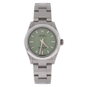Rolex Oyster Perpetual Pistachio Green Automatic Watch Stainless Steel 31