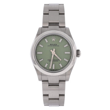 Rolex Oyster Perpetual Pistachio Green Automatic Watch Stainless Steel 31