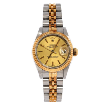 Rolex Oyster Perpetual Datejust Automatic Watch Stainless Steel and Yellow Gold 26