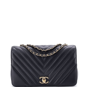 Chanel Statement Flap Bag Chevron Calfskin Small