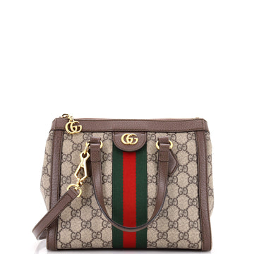 Gucci Ophidia Top Handle Tote GG Coated Canvas Small