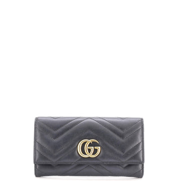 Gucci GG Marmont Continental Wallet Matelasse Leather