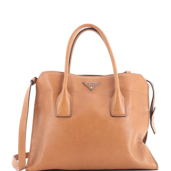 Prada Cuir Double Tote Leather Medium