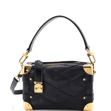 Louis Vuitton Side Trunk Handbag Malletage Leather PM