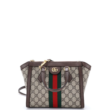 Gucci Ophidia Top Handle Tote GG Coated Canvas Small