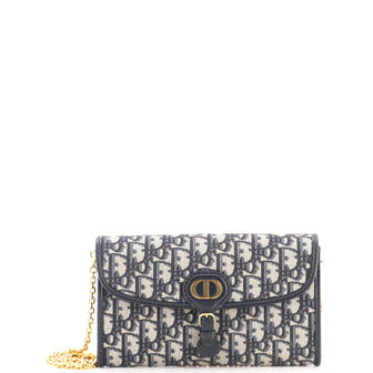 Christian Dior Bobby Pouch with Chain Oblique Canvas East West