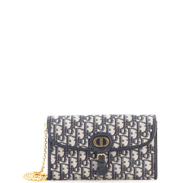 Christian Dior Bobby Pouch with Chain Oblique Canvas East West