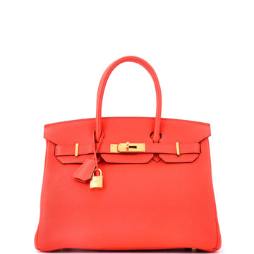 Hermes Birkin Handbag Orange Togo with Gold Hardware 30