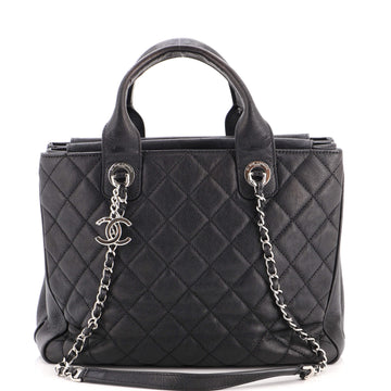 Chanel Urban Companion Top Handle Shopping Tote Quilted Caviar Medium