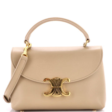 Celine Nino Top Handle Bag Leather Teen