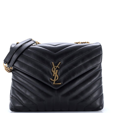Saint Laurent Loulou Shoulder Bag Matelasse Chevron Leather Medium