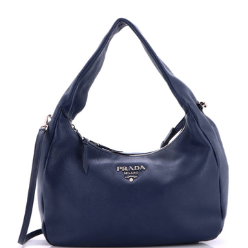Prada Zip Top Hobo Vitello Daino Medium