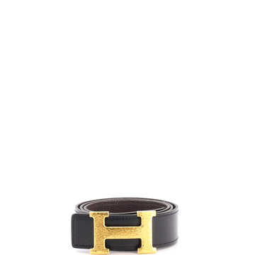 Hermes Constance Martelee H Reversible Belt Leather with Hammered Hardware Medium